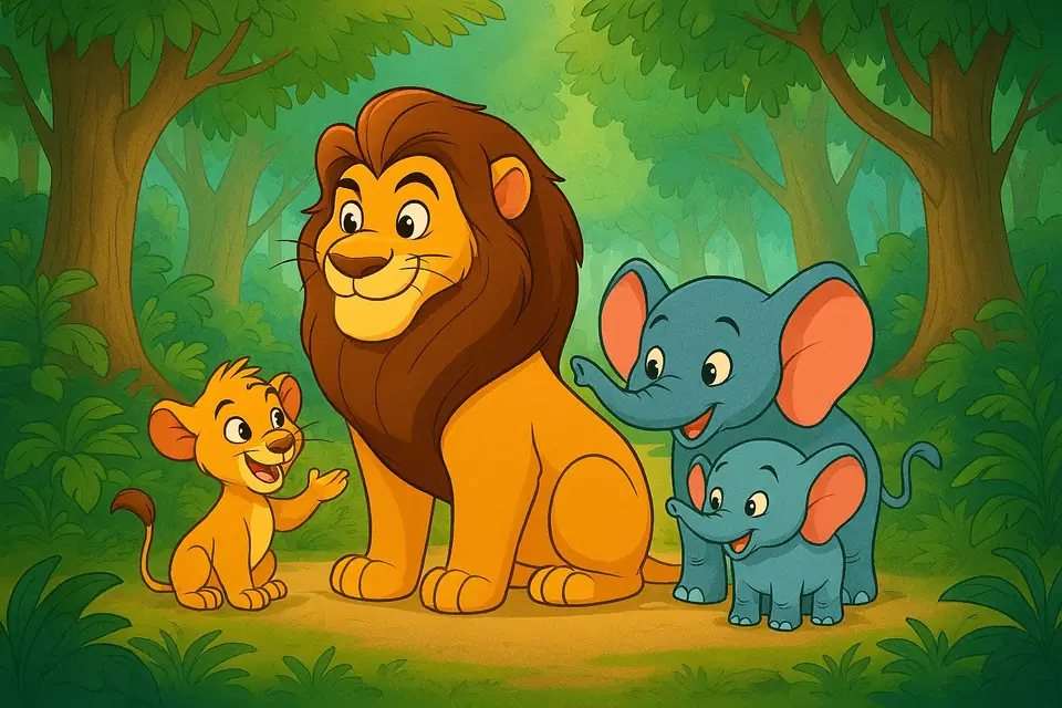 An illustration from Brave Little Lion
