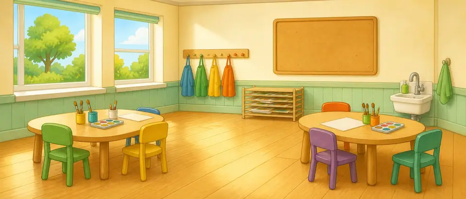 An illustration from The Peach-Colored Pond